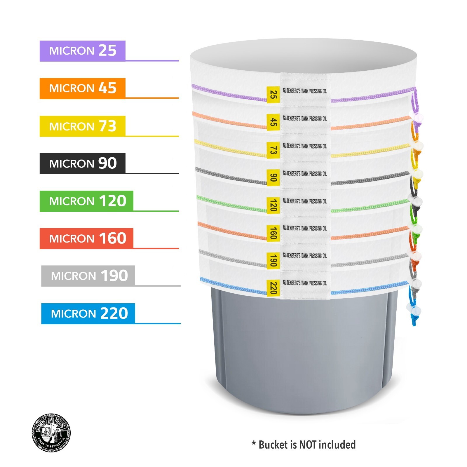 Gutenberg's Dank Pressing Co. All Mesh 5 Gallon Bubble Bags