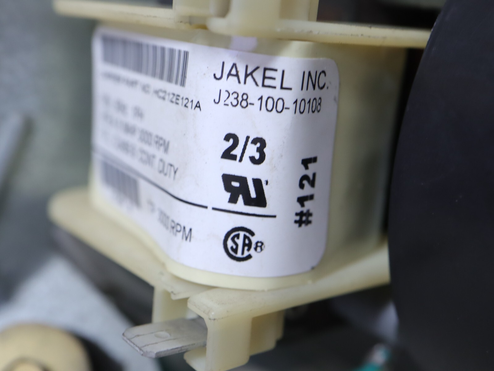 JAKEL J238-100-10108 Draft Inducer Blower Motor Assembly HC21ZE121A