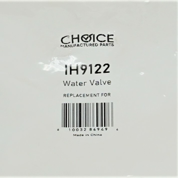 Choice Part IH9122 for Manitowoc 000009122 Ice Machine Water Valve