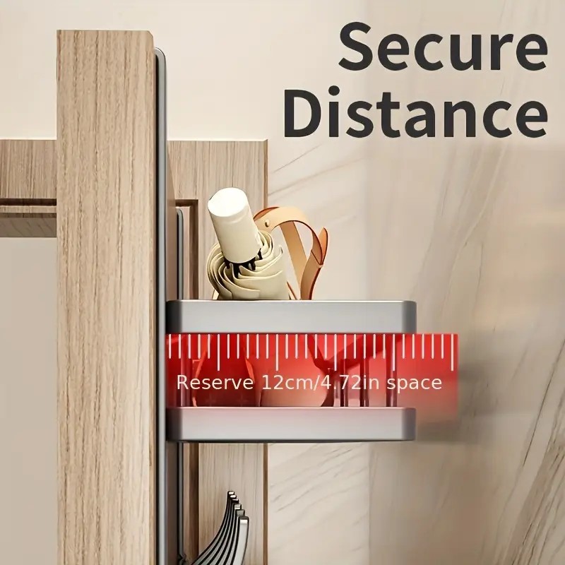 Over the Door 6 Hooks Rack Hanger Bathroom Metal Organizer for Clothes Hats Bags