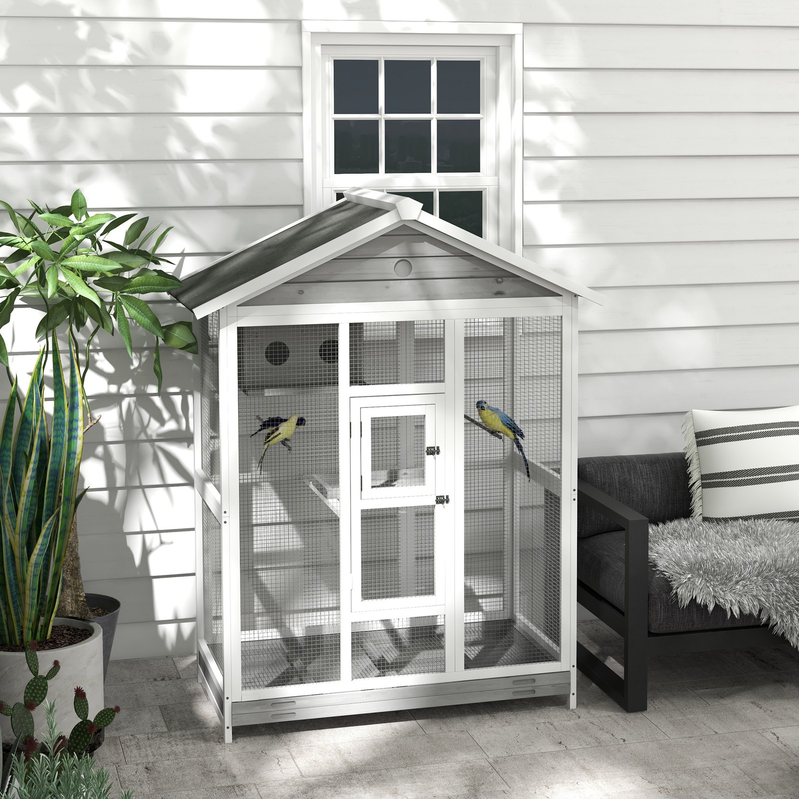 Large Bird Cage with Extra Inches, Beautiful Waterproof Flight Cage