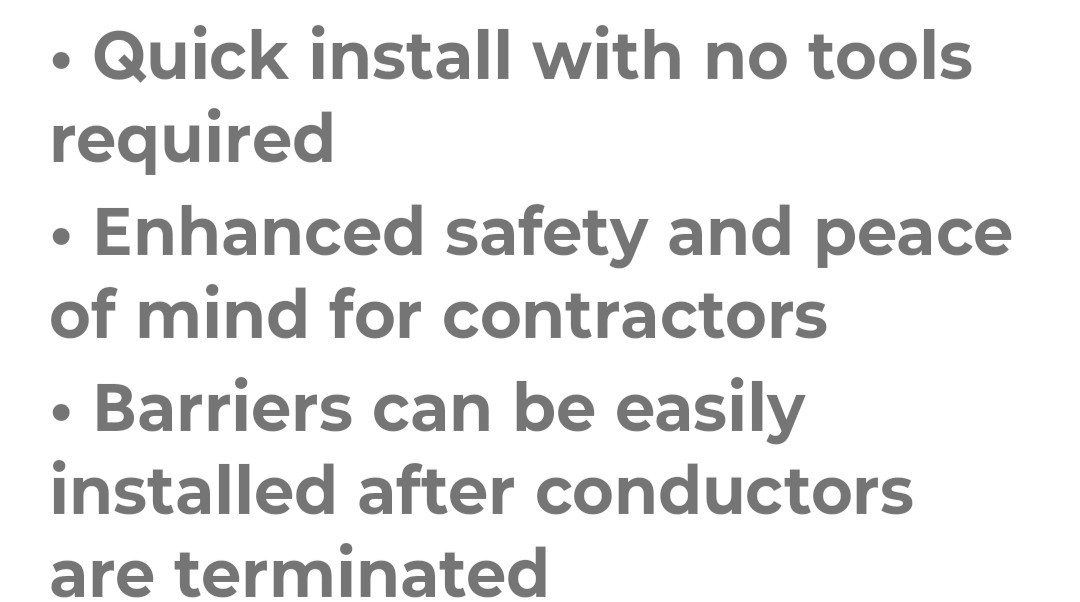 6 PACKS + 2 Bonus Packs Square D 100 AMP- 225 AMP Service Entrance Barriers