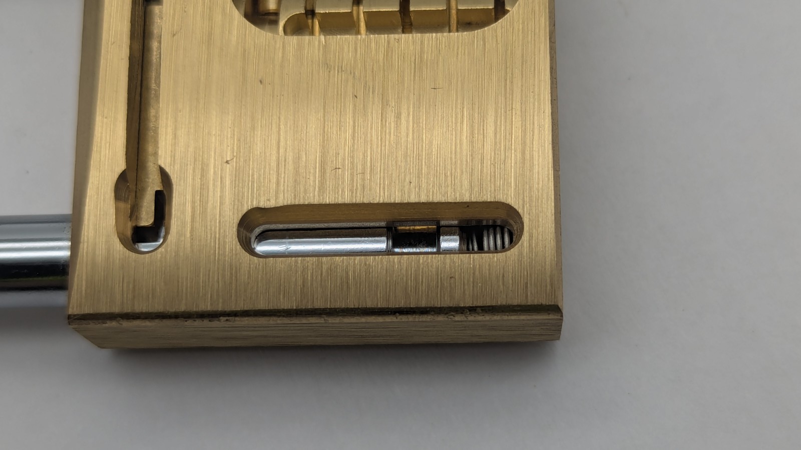 Cutaway Locksmith Padlock Lock Inside View Hardened Practice BRASS NEW DISPLAY