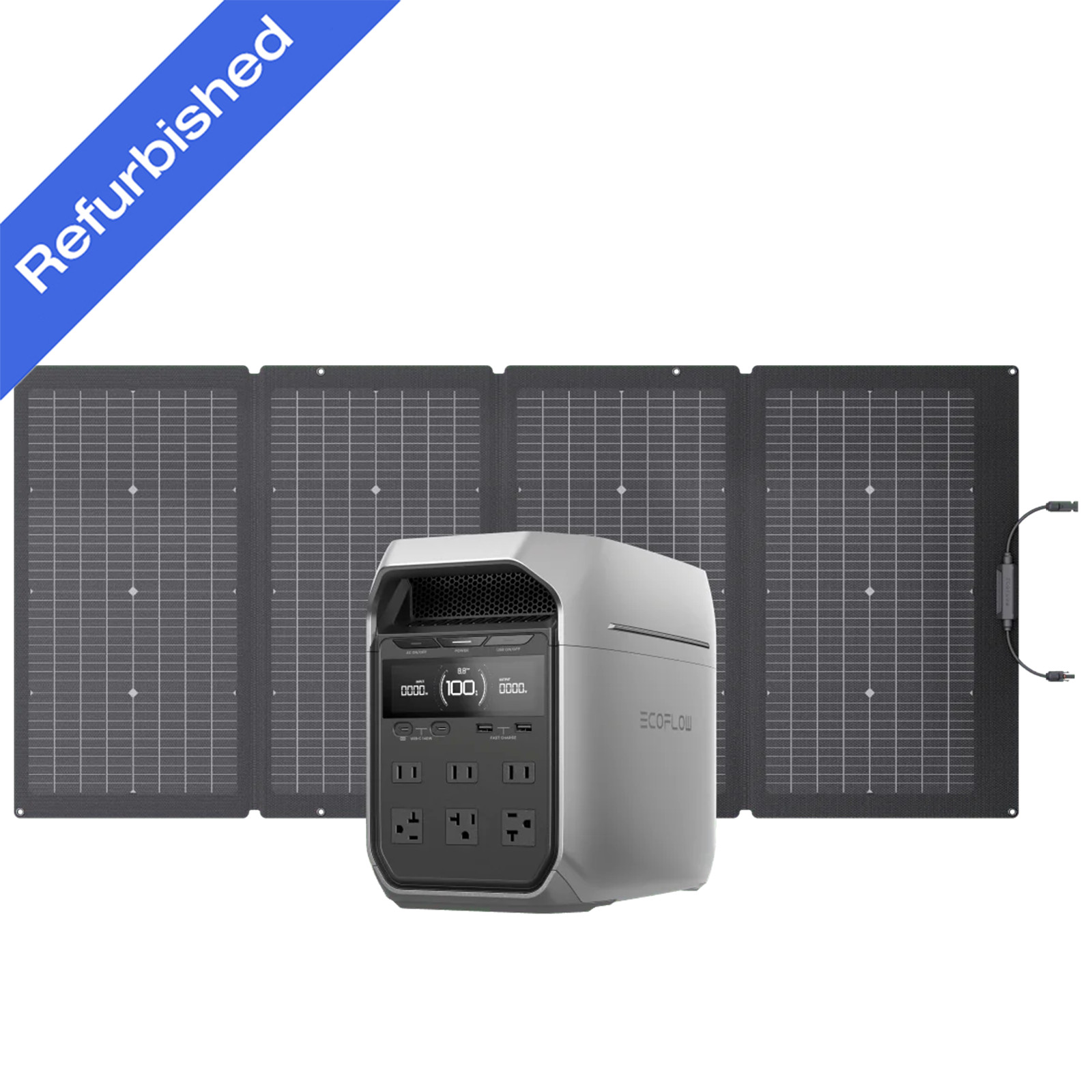 EcoFlow DELTA 3 Plus 1024Wh Portable Power Station+220W Solar Panel Refurbished