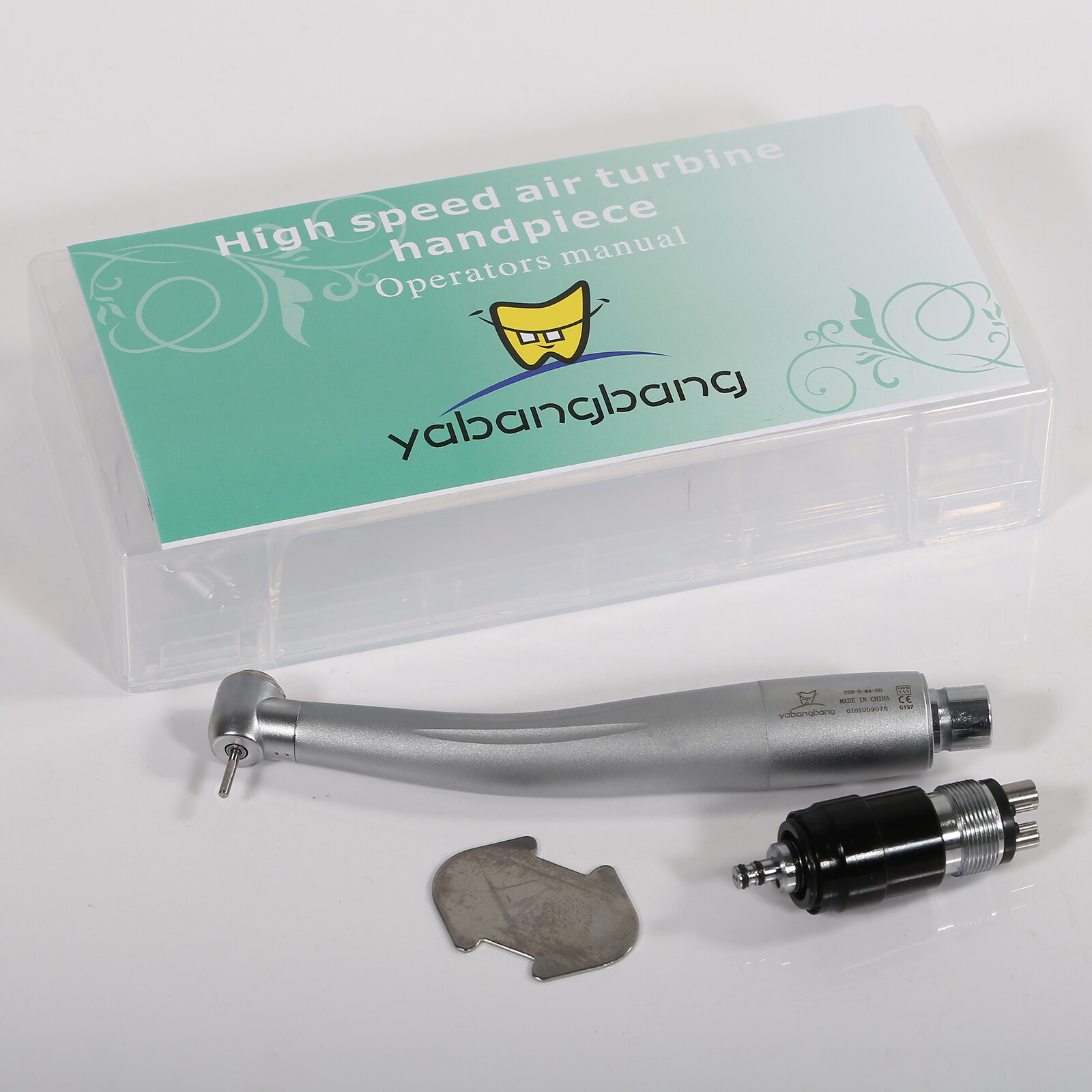 Yabangbang Dental High Speed Turbine Handpiece with 4 Hole Quick Coupler fit NSK