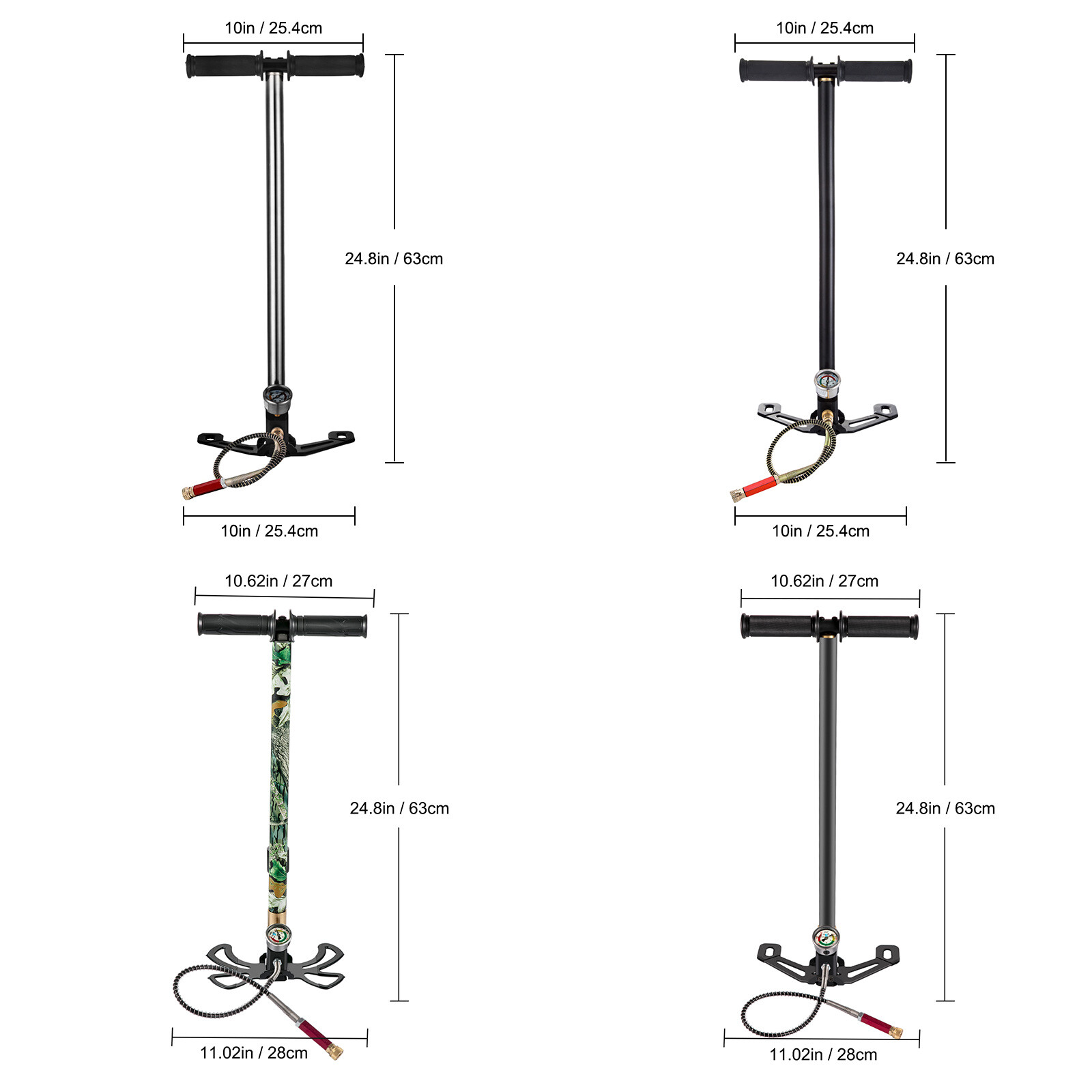 VEVOR Hand Air Pump 3-stage 4-stage 3000/4500/6000psi Hand PCP Pump for Rifle