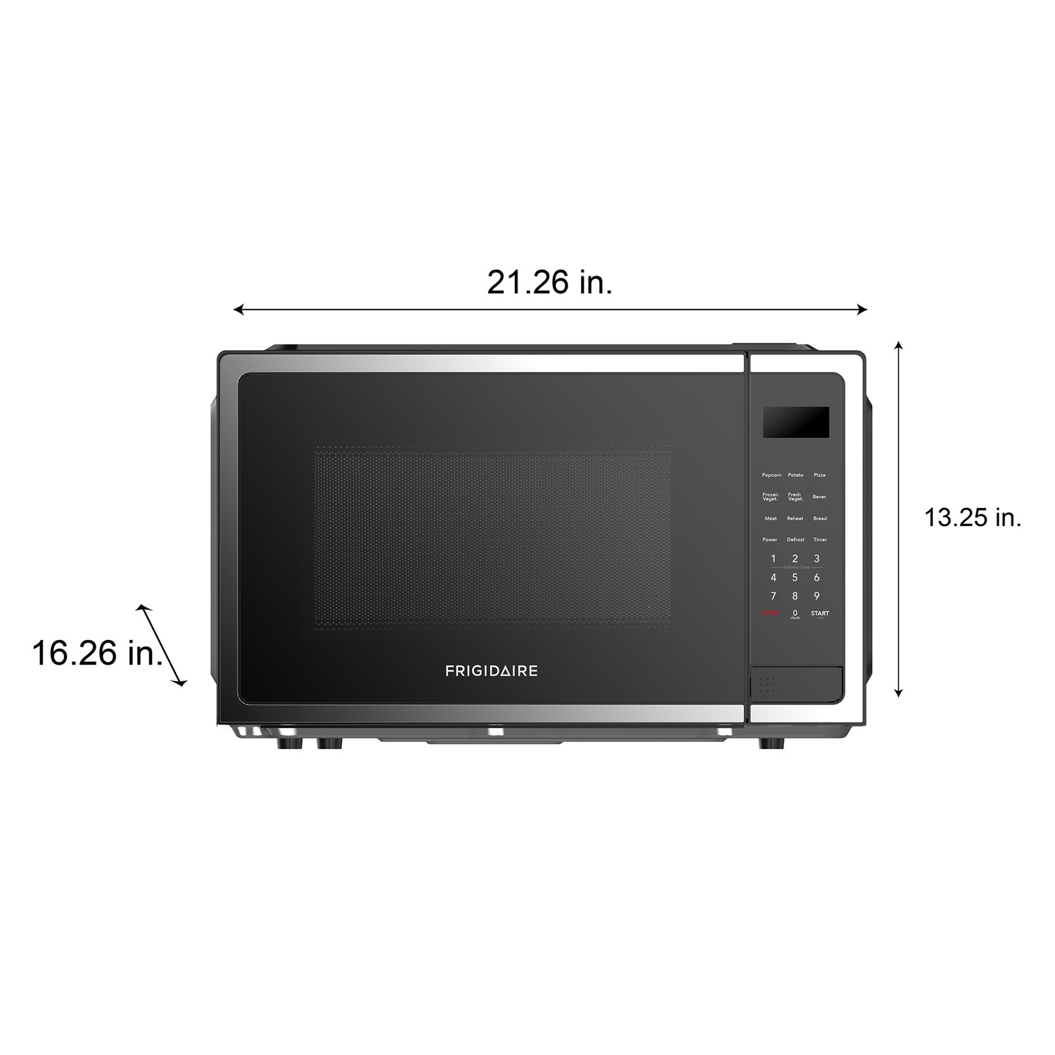 1.5 Cu Ft 1000W Stainless Steel Microwave