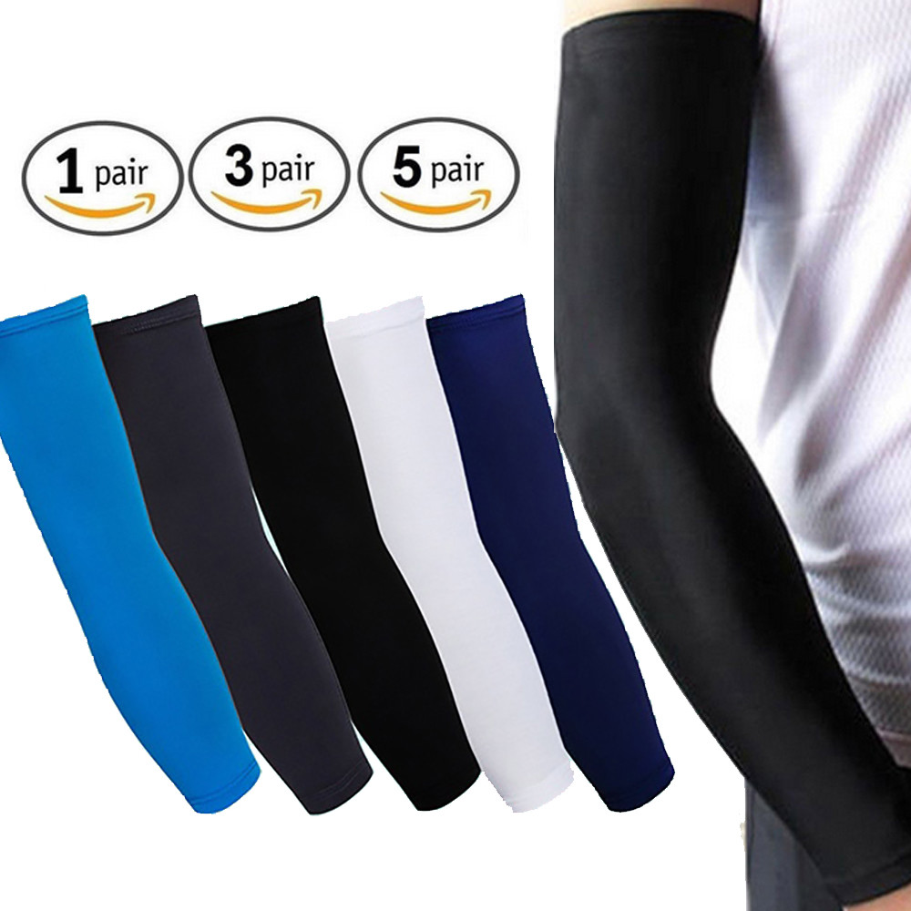 Cooling Arm Sleeves Cover UV Sun Protection Basketball Golf Athletic Sport US