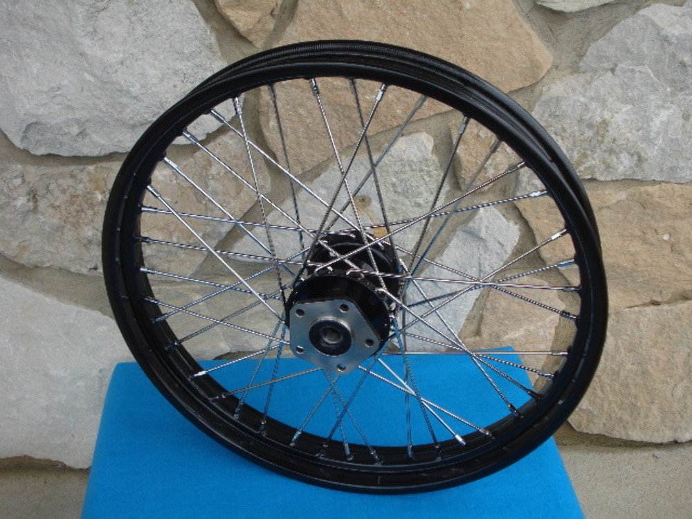 21X2.15" 40 SPOKE 51675 BLACK RIM FRONT WHEEL HARLEY FXST, FXDWG SOFTAIL 84-99