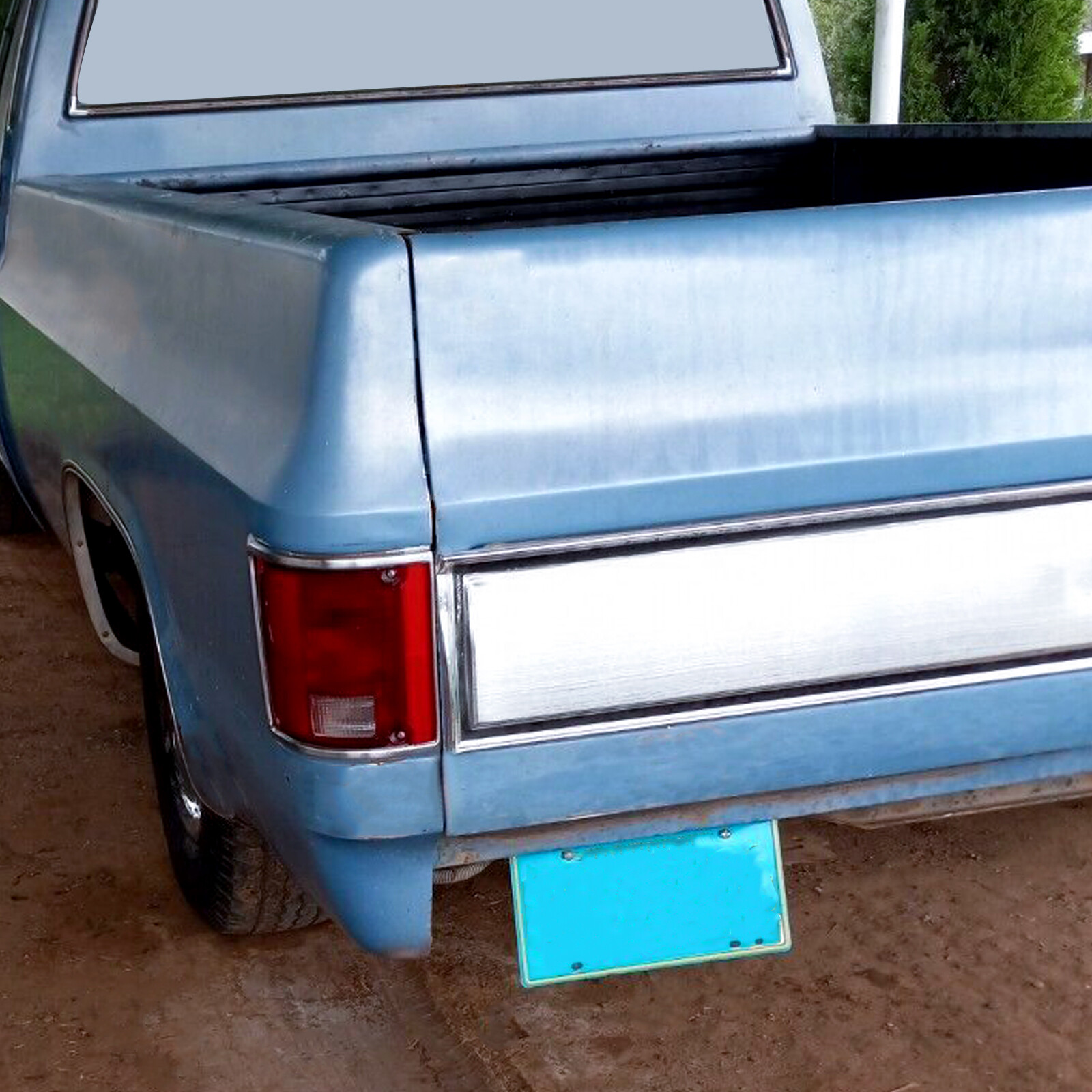 Tail Lights Taillamps w/chrome Bezel Pair For 73-91 Chevrolet C10 K10 GMC Sierra