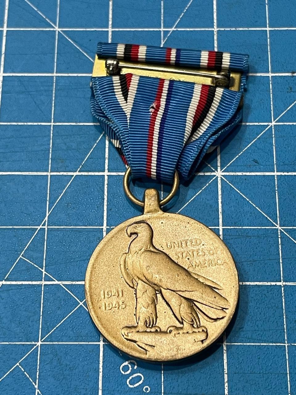 Original WWII American Campaign Medal WW2 - USA made - WW2 Theater - ACM