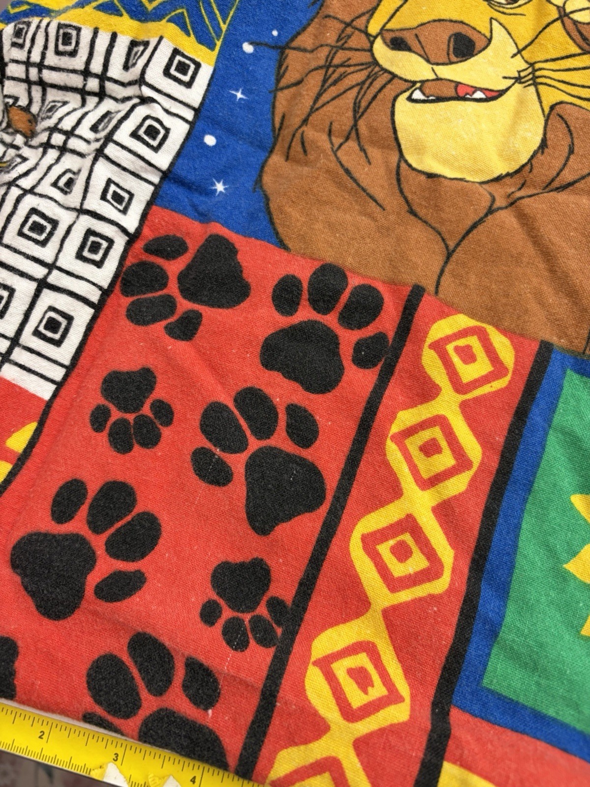 Disney The Lion King Twin Size Fitted Sheet Vintage 1990's Simba