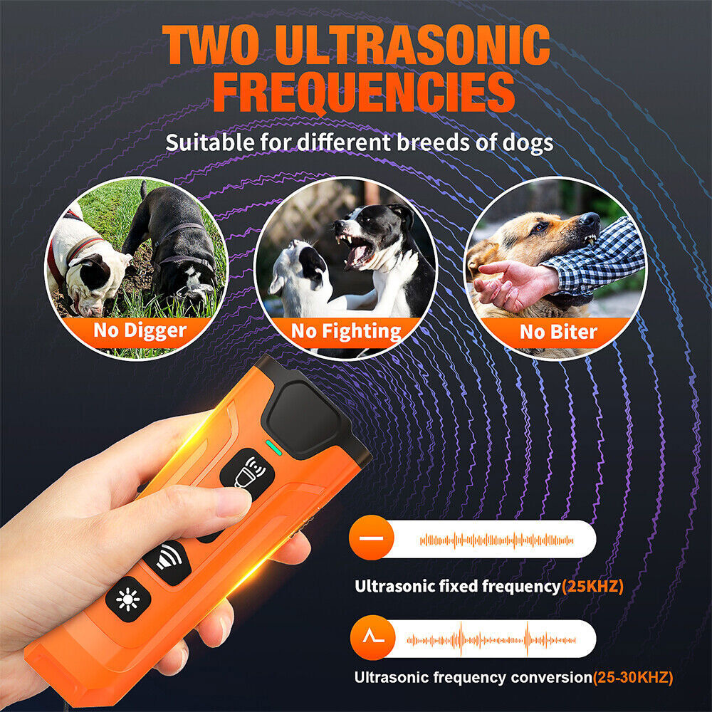 Ultrasonic Dog Bark Deterrent Devices Anti Barking Control Training Rechargeable
