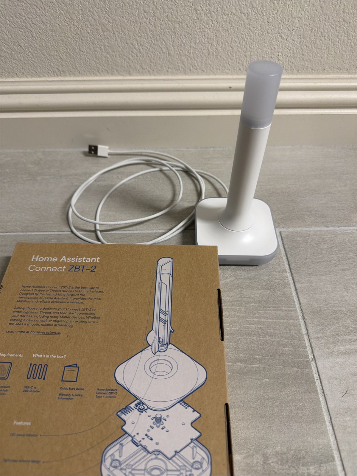 Home Assistant Connect ZBT-2 Zigbee / Thread USB-A Hub Antenna