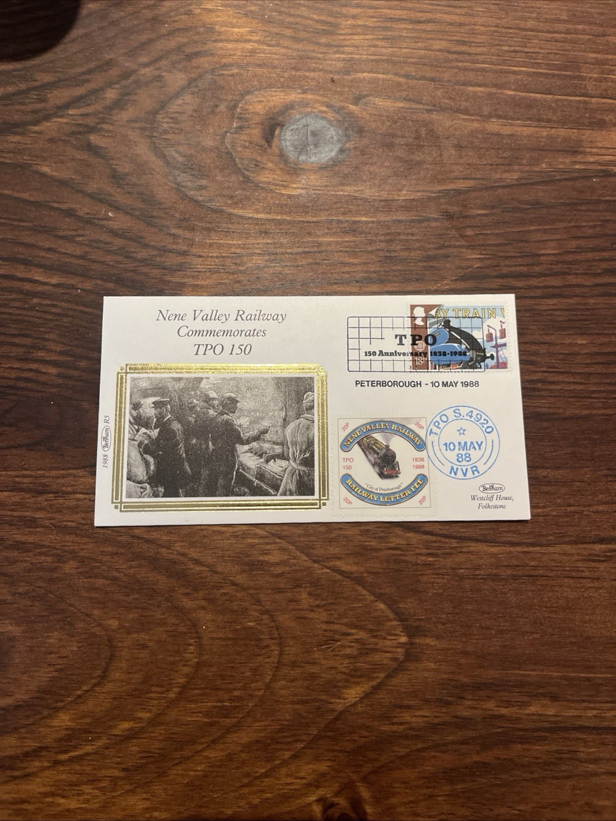 1988 Nene Valley Railway Commemorates 150 - Peterborough Benham R5 Cover TPO