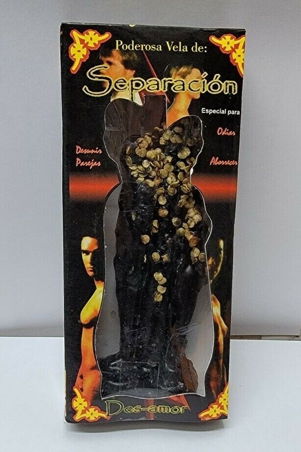 VELA DE SEPARACION PREPARADA 6" CON CHILE ORACION E INSTRUCIONES INCLUIDAS !!
