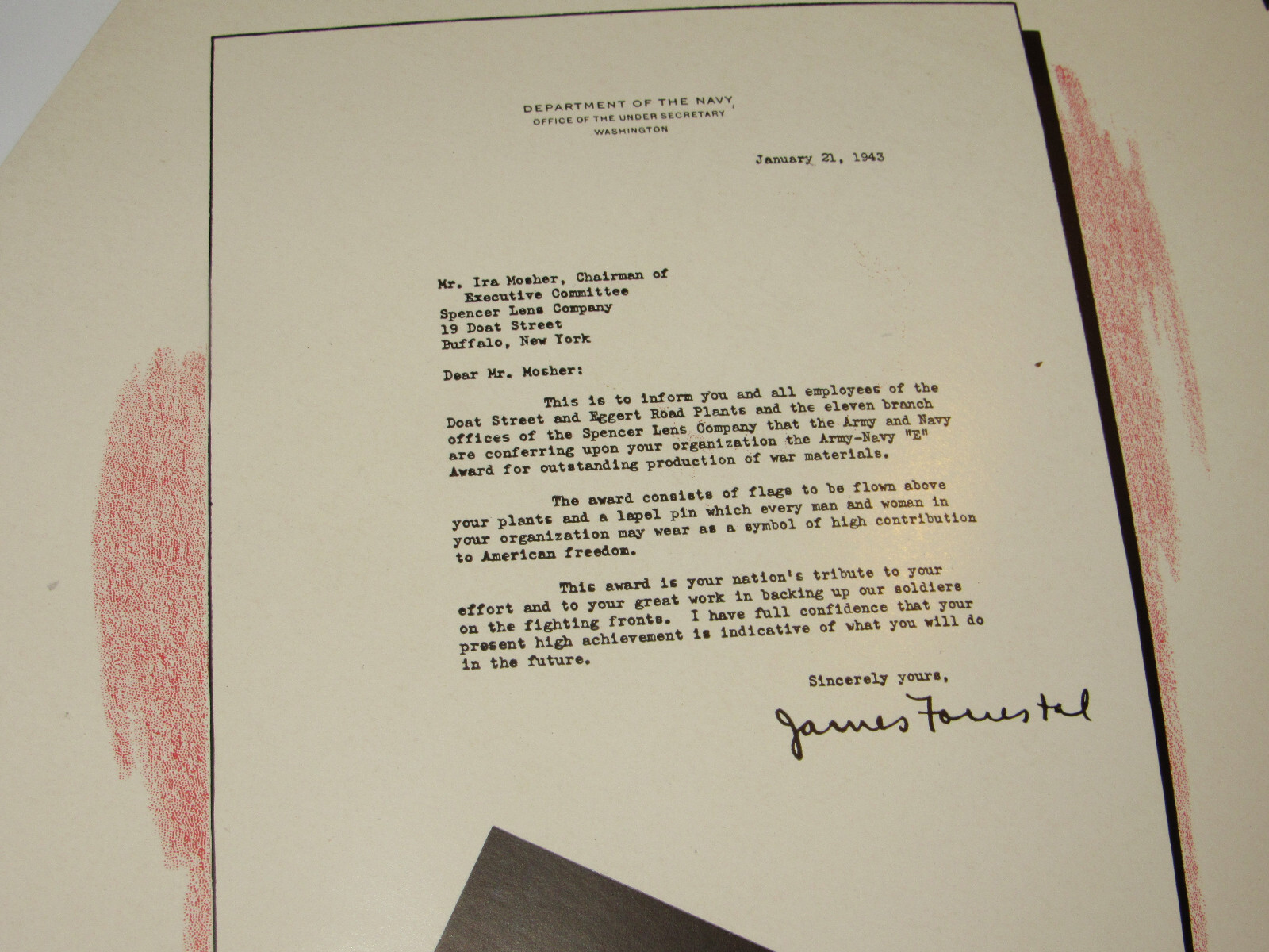 VTG 1943 WWII SPENCER LENS/AO SOUVENIR WAR EFFORT PROGRAM! PICTURES! BUFFALO, NY