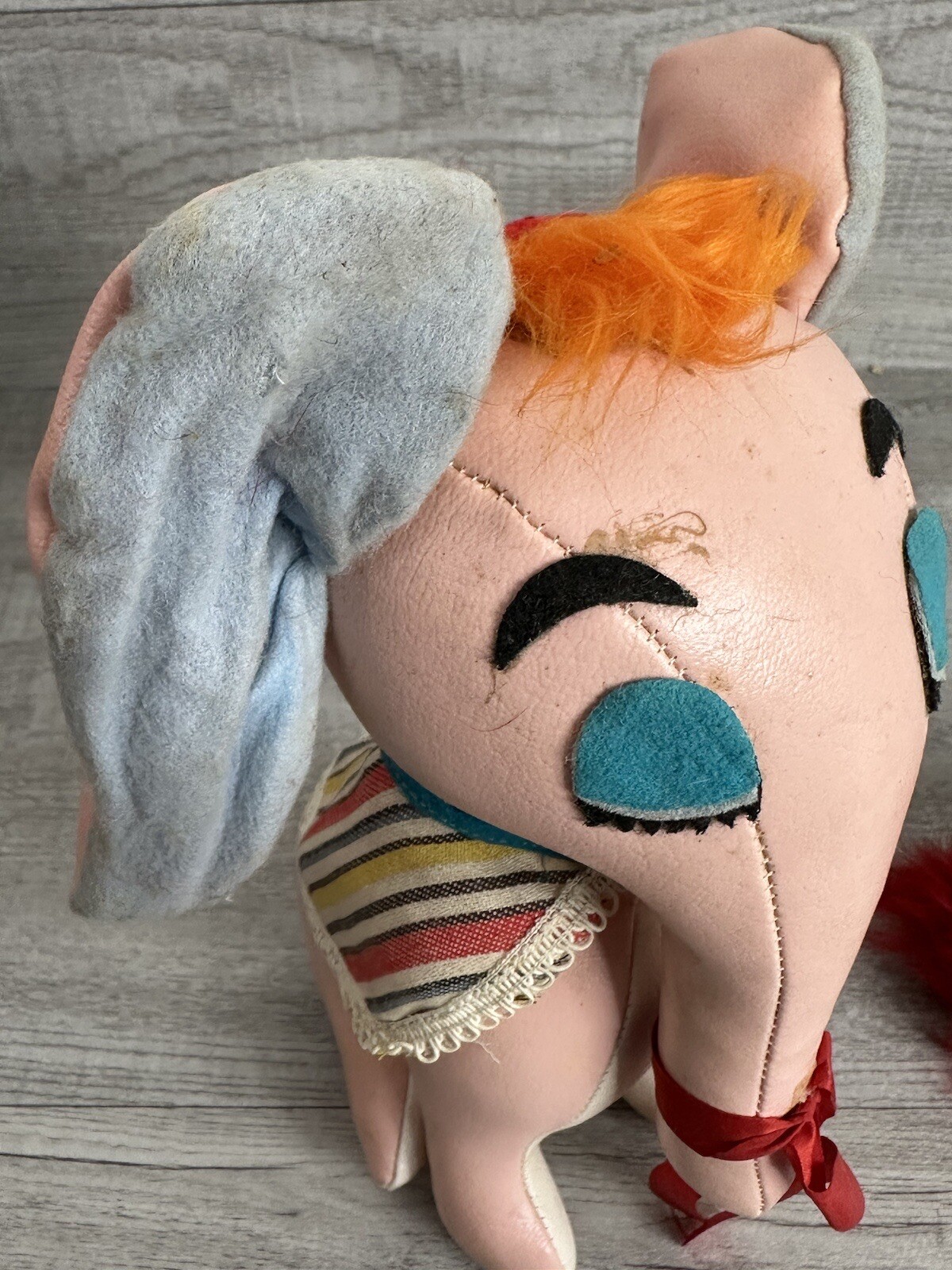 Lot of 2 VTG 1950-60s Childrens Toys Made in Japan Pink Elephant & Red Poodle