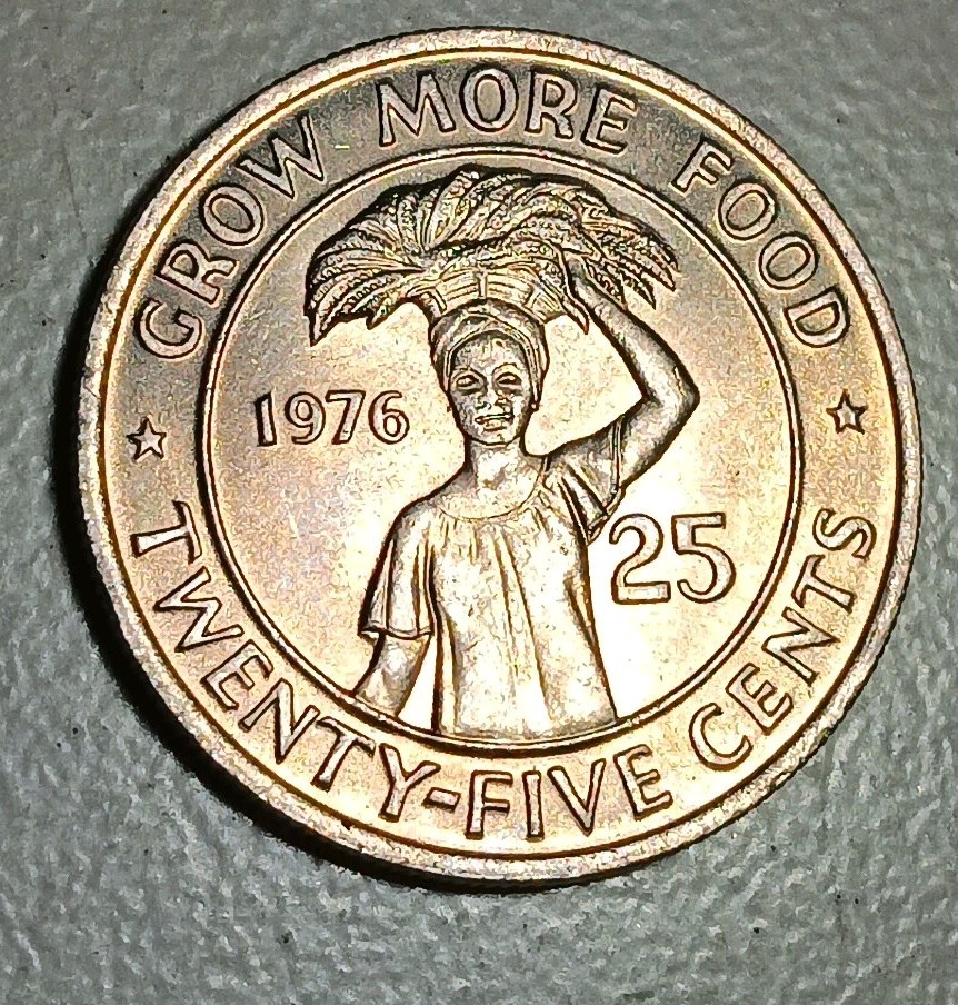 1976 Liberia 25 Cents Coin  (KM.# 30 )