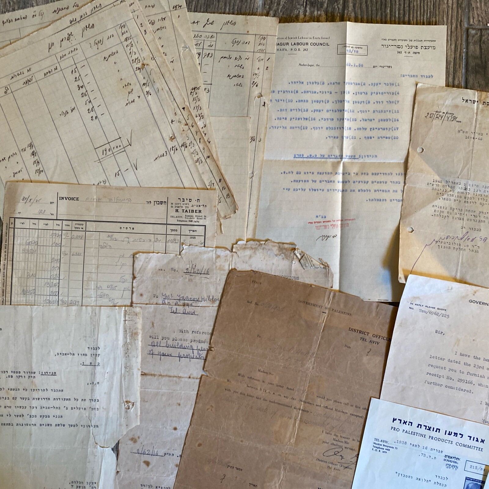 Palestine Israel Old Collectible Lot Of Letters Documents Palestine