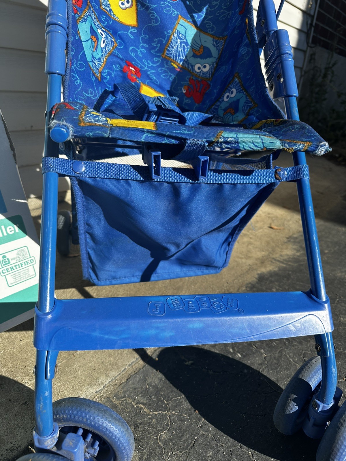 Vintage J.Mason Sesame Street Light Weight ELMO Skedaddle Stroller Cool!