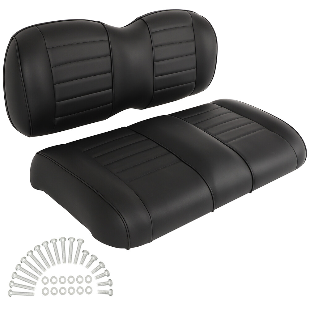 Golf Cart Front Cushion Set Luxurious Black Seat Kit For Ezgo Rxv models