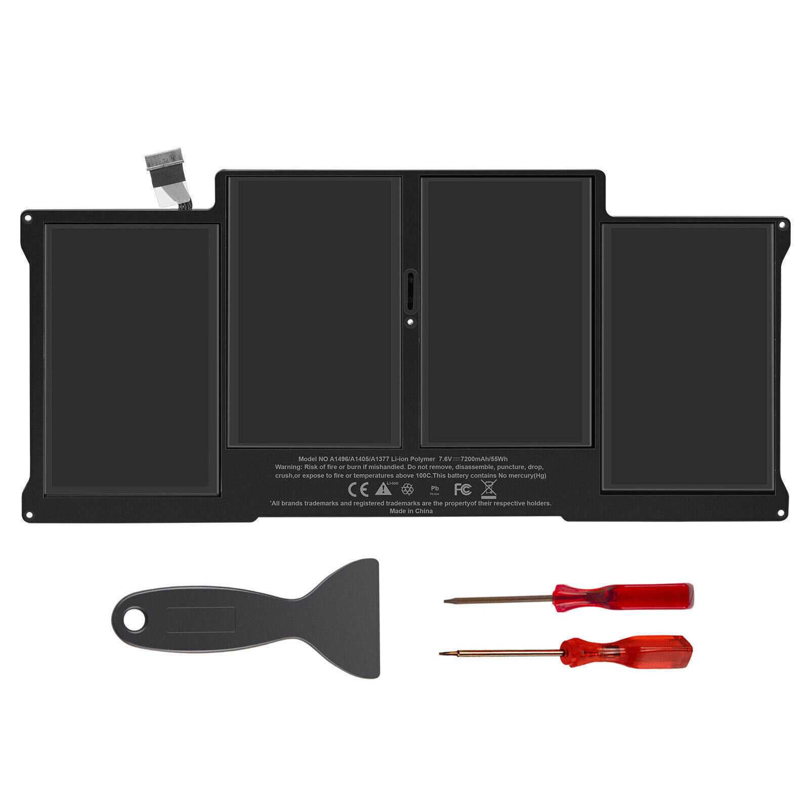 LOT Battery A1405 A1496 for MacBook Air 13'' A1466 Mid 2012 2013,Early 2015 55Wh