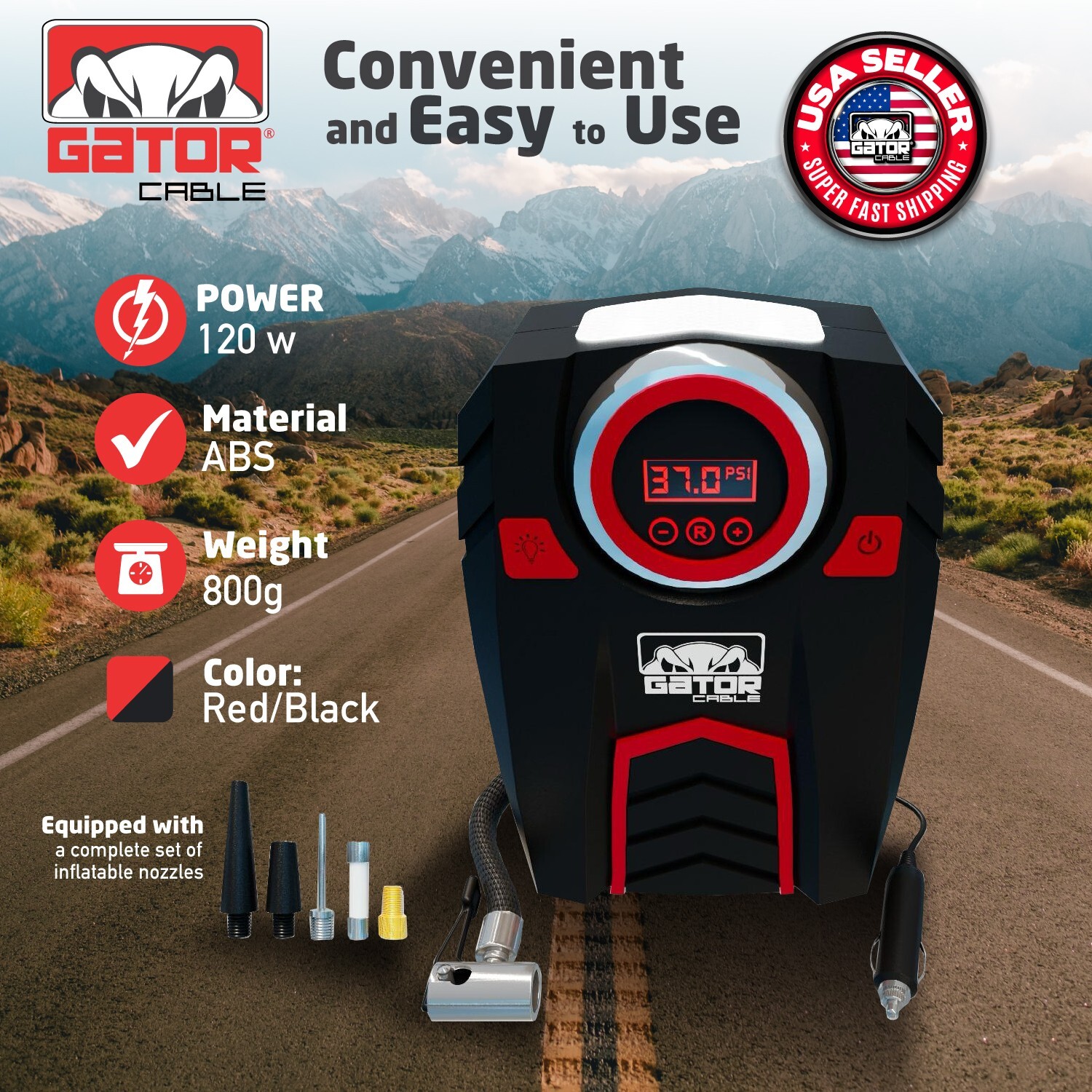 Car Tire Air Pump Inflator Compressor Digital Electric Auto Portable 150PSI 12V