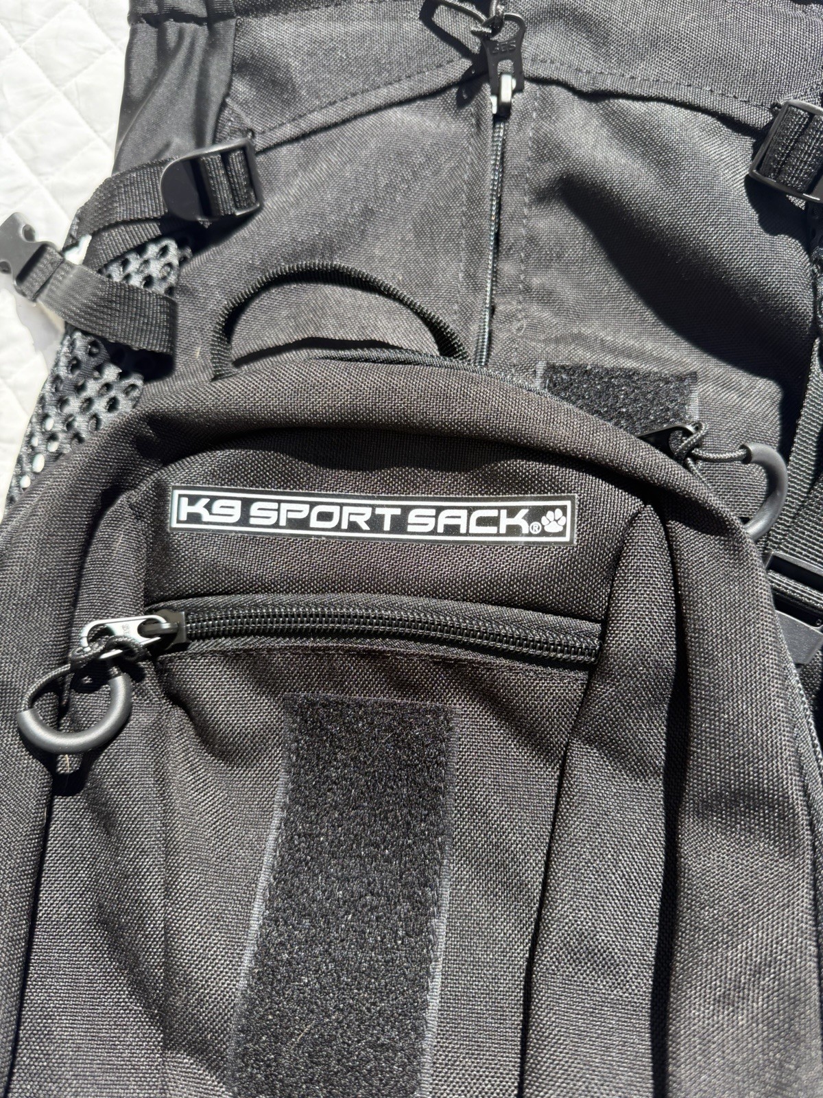 K9 Sport Sack Size Large Backpack Dog Carrier Black W/removable Front Pouch