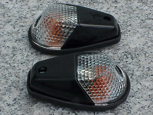 Honda CBR 125 250 300 500 600 650 1000 RR Black/Clear FLUSH-MOUNT TURN SIGNALS