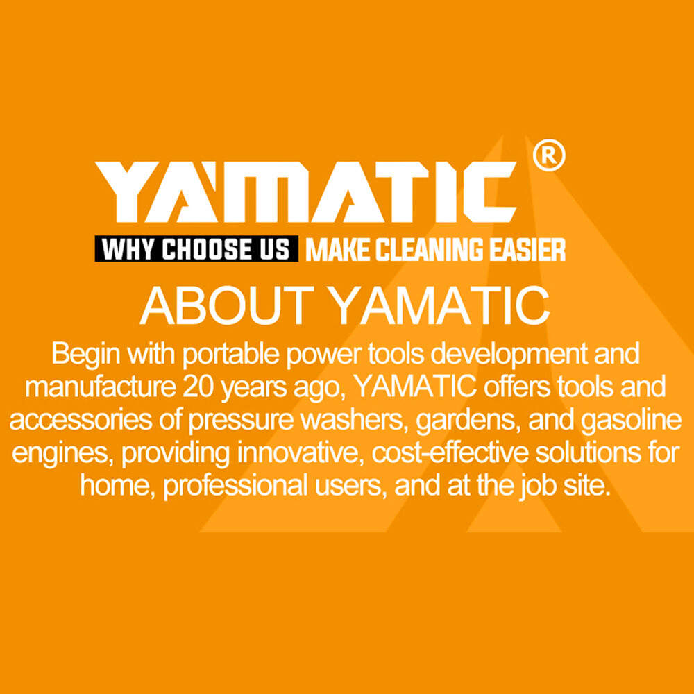 YAMATIC Pressure Washer Hose Super Flexible 1/4" M22-14/15mm Fittings 3200 PSI