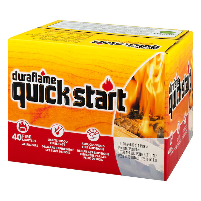 Duraflame Quick Start 1.125 lb Firestarter Break-Apart Indoor Outdoor (40-Pack)