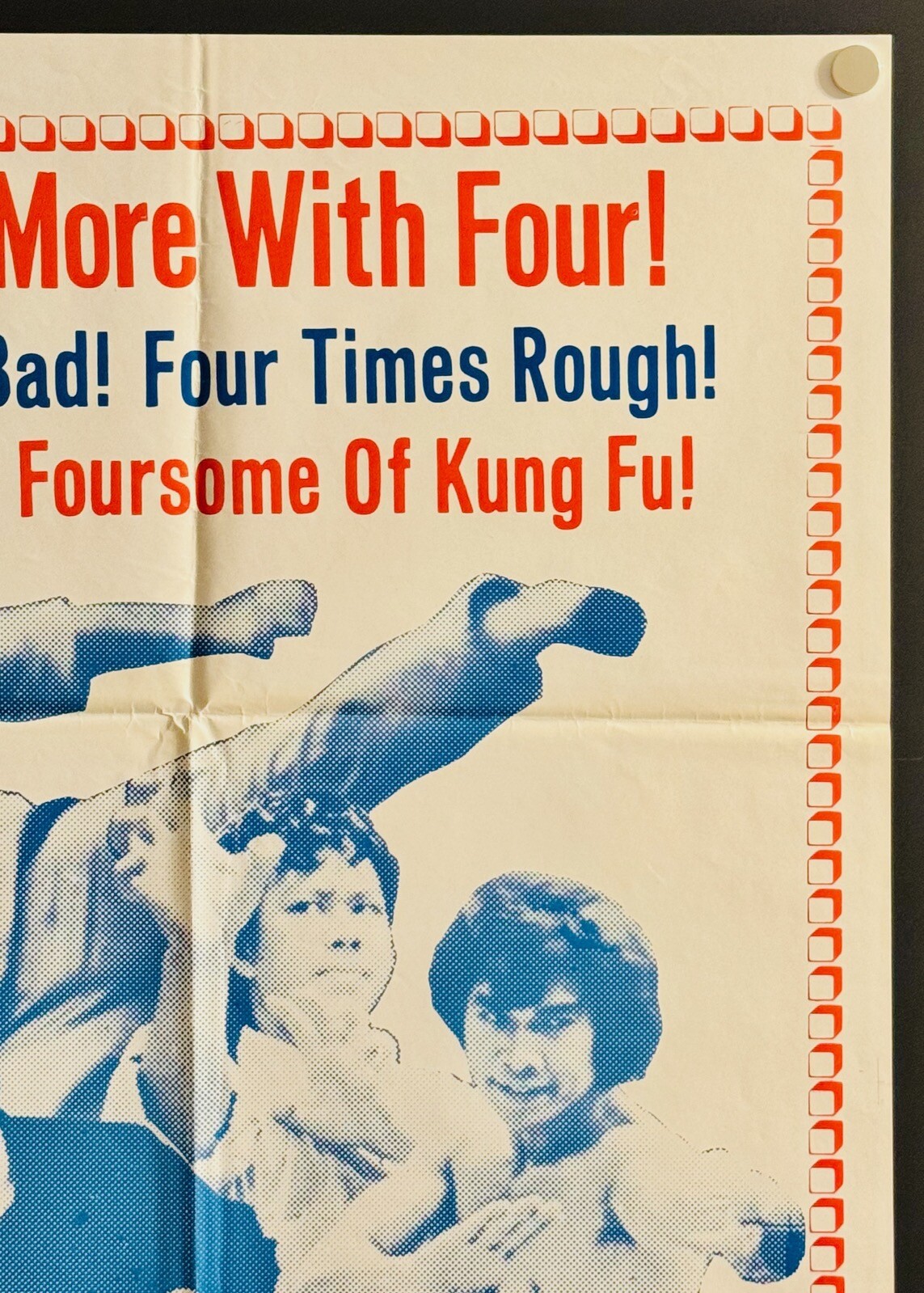 Four Bad Dudes (1977) Original One Sheet Movie Poster – Excellent **Kung Fu**