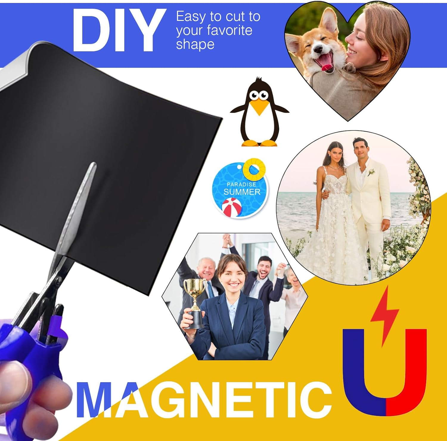 Printable Magnetic Paper,Non Adhesive,12 Mils Thick Magnet Glossy Sheets