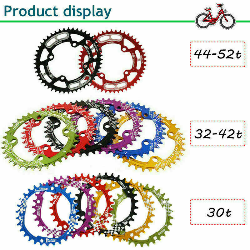 SNAIL 104BCD Narrow Wide 30-52T MTB Bike Single Chainring fit SHIMANO/FSA Crank