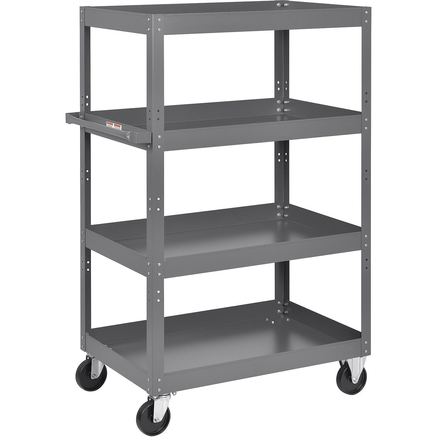 Multi-Level Steel Shelf Truck 4 Shelves 800 Lb. Capacity 36"L x 24"W x 60"H