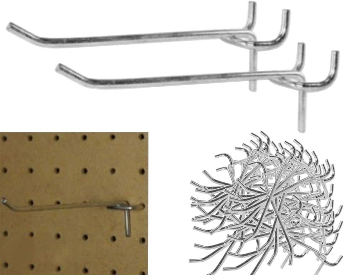 100 PC PEG Board Hooks 4 inch Pegboard Hooks 4" Length Wholesale Lot
