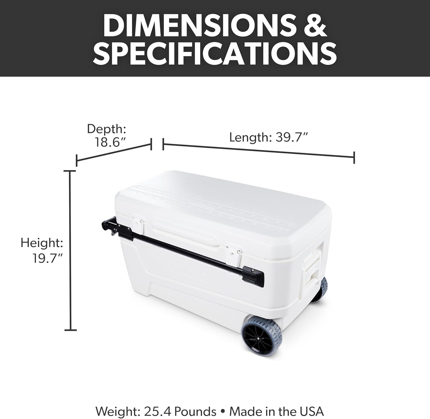 Igloo Maxcold Glide 110Qt Wheeled Cooler | Insulated Hard Shell Ice Chest