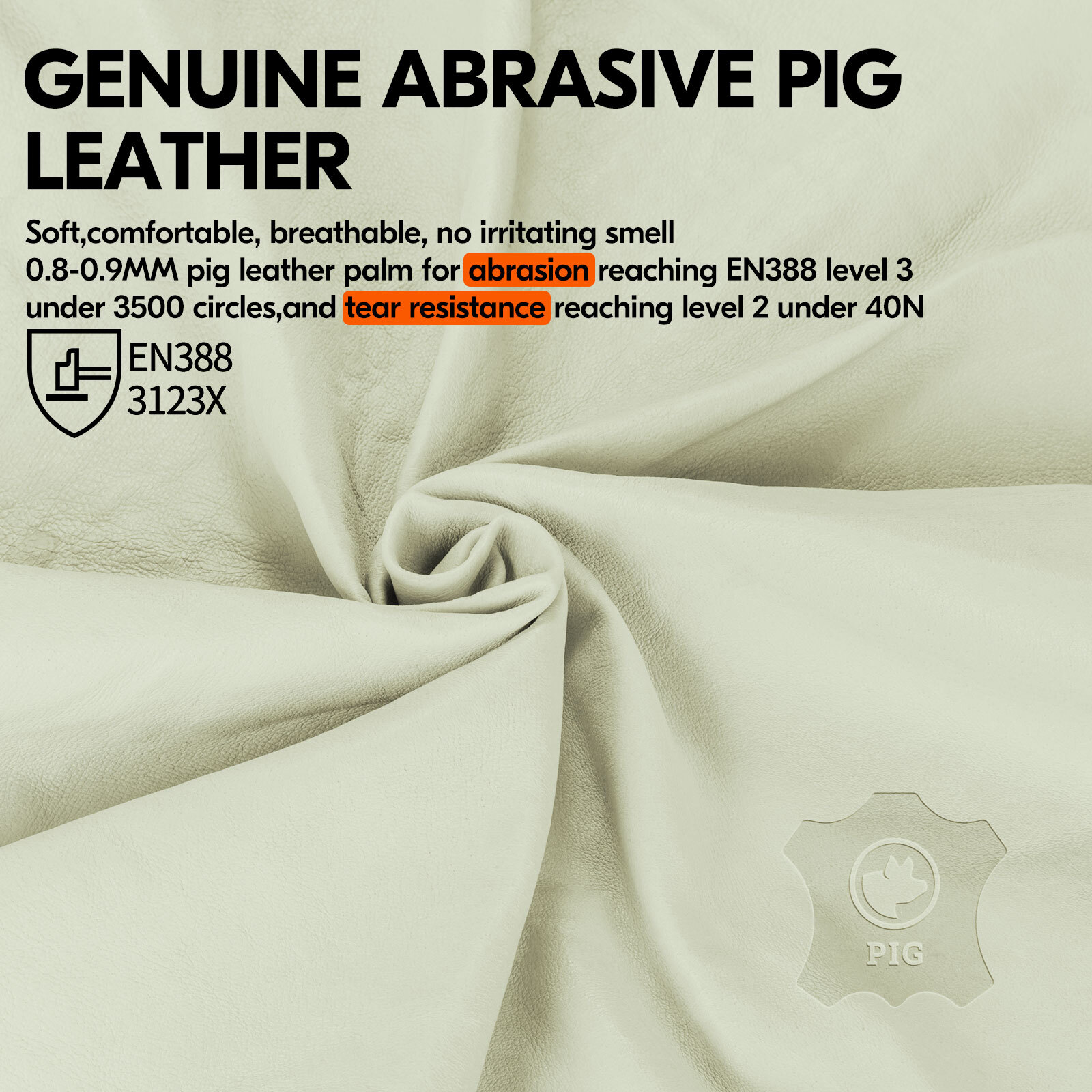 Vgo 1/2/3Pairs Pigskin Leather Work Gloves Men,Outdoor Driving Gloves (PA9501)