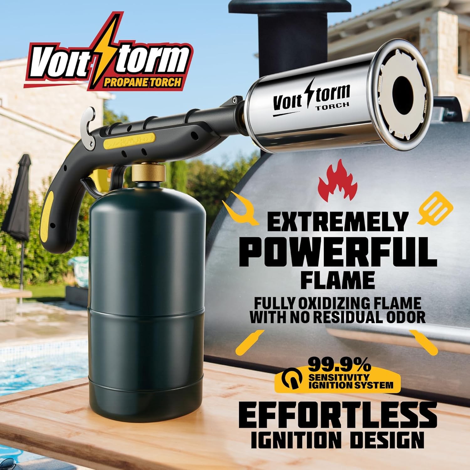 Propane Cooking Torch Grill Gun& Culinary Kitchen Blow Torch Charcoal Torch