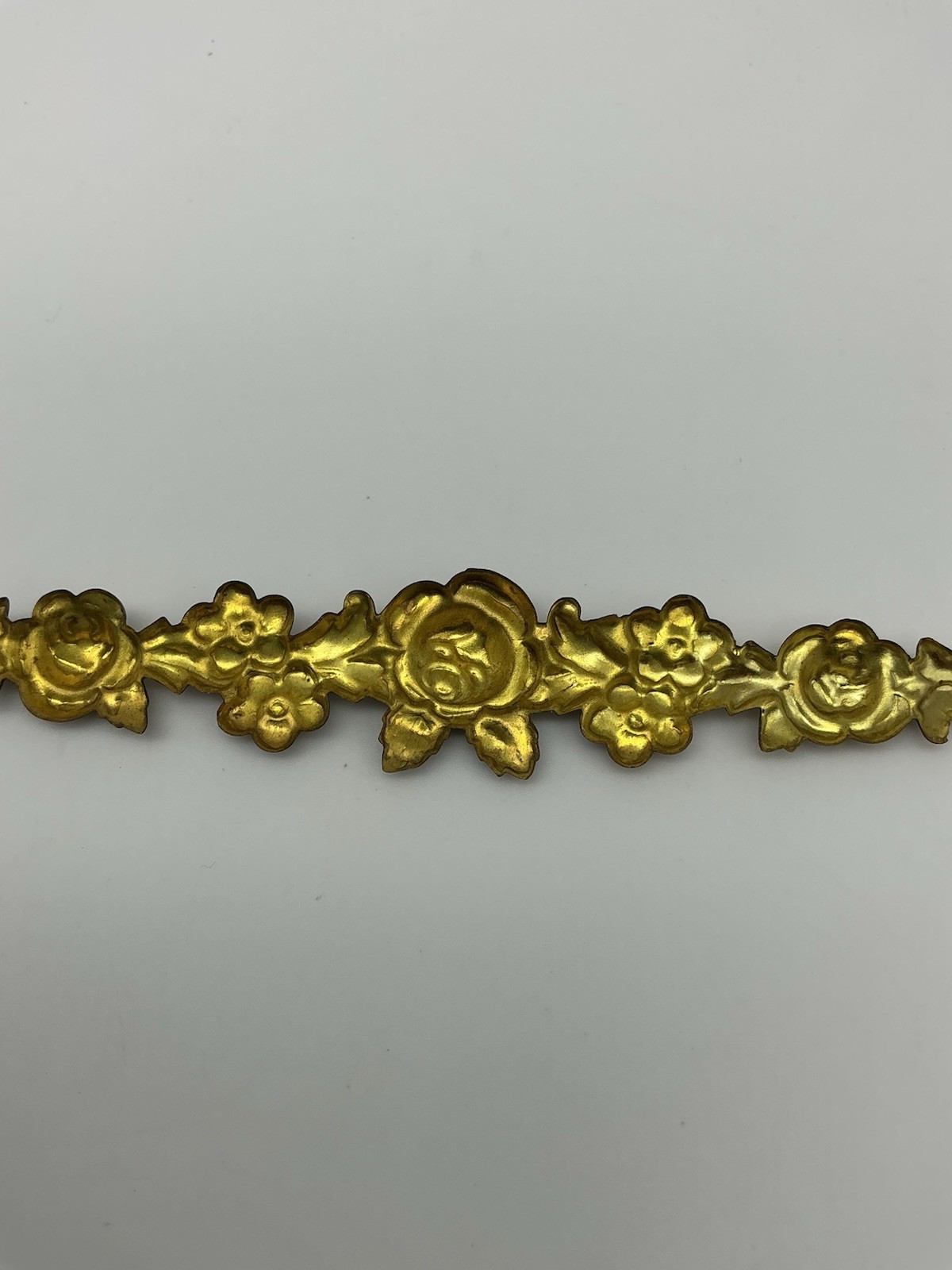 Brass Single Floral Accent Trim Piece 8 Inches Pliable