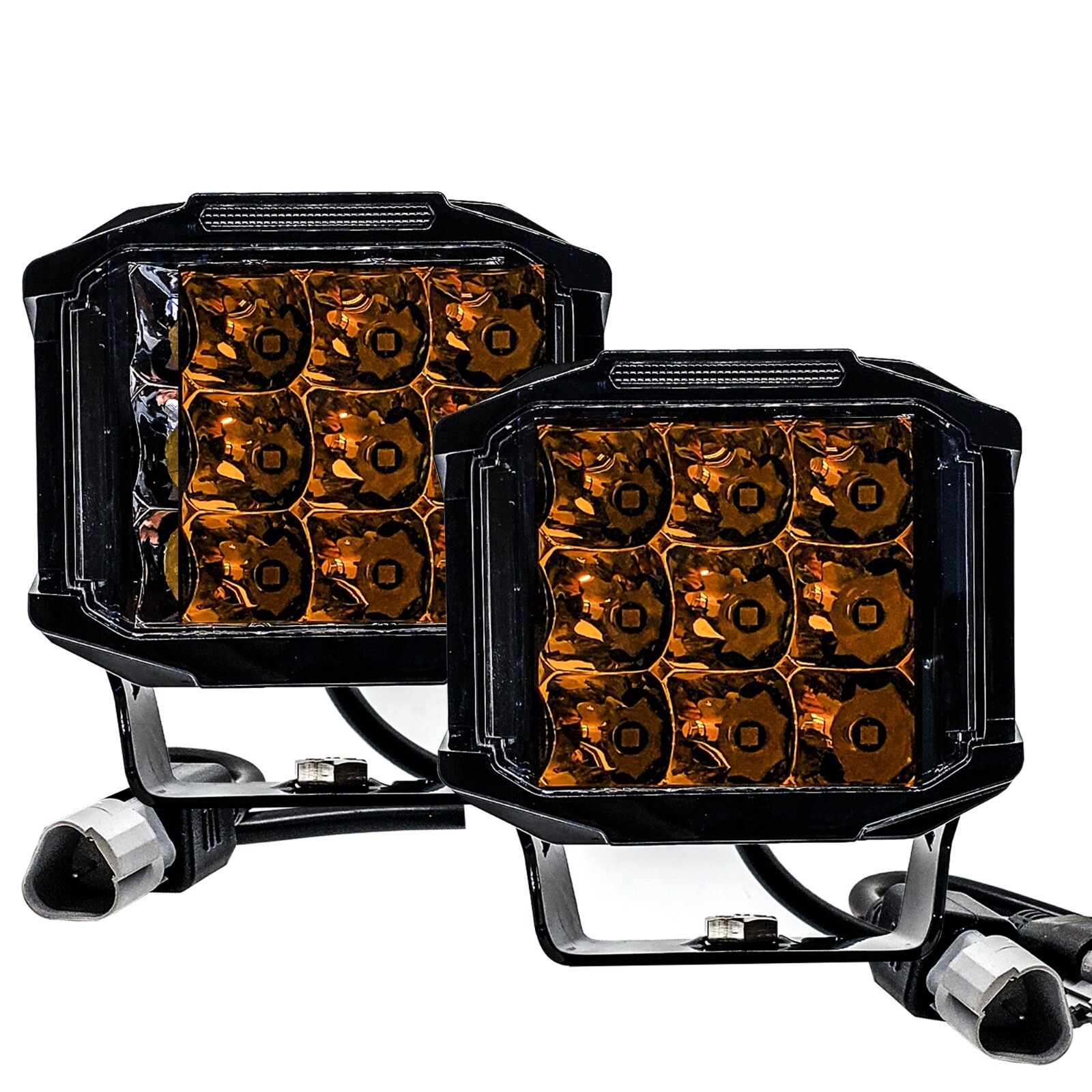 5" Side Emitting Amber LED Bumper Light Bar DRL + Wire Harness Kit for Can-Am X3