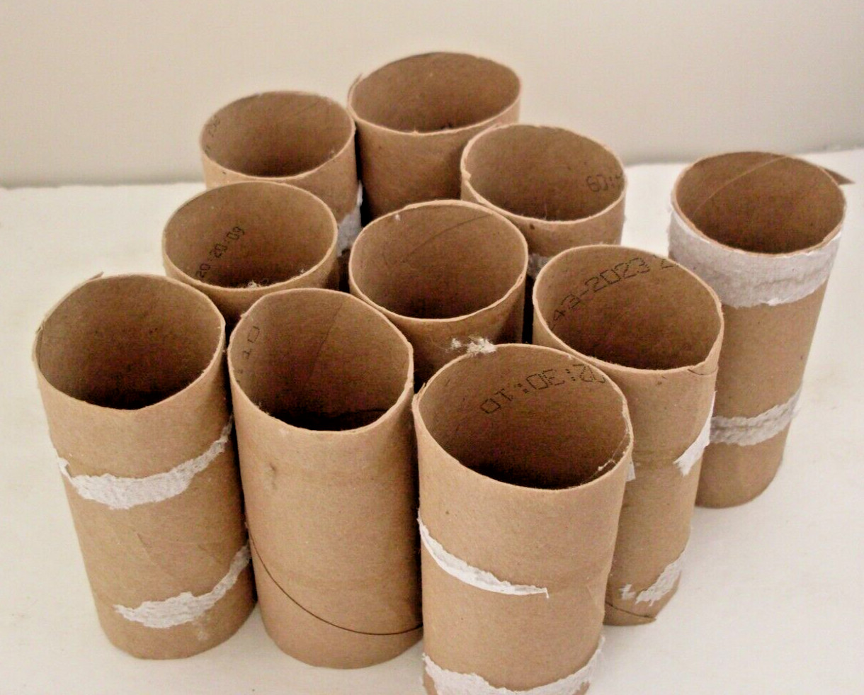 10 Empty Toilet Paper Rolls Cardboard Tubes for Arts & Crafts School Projects