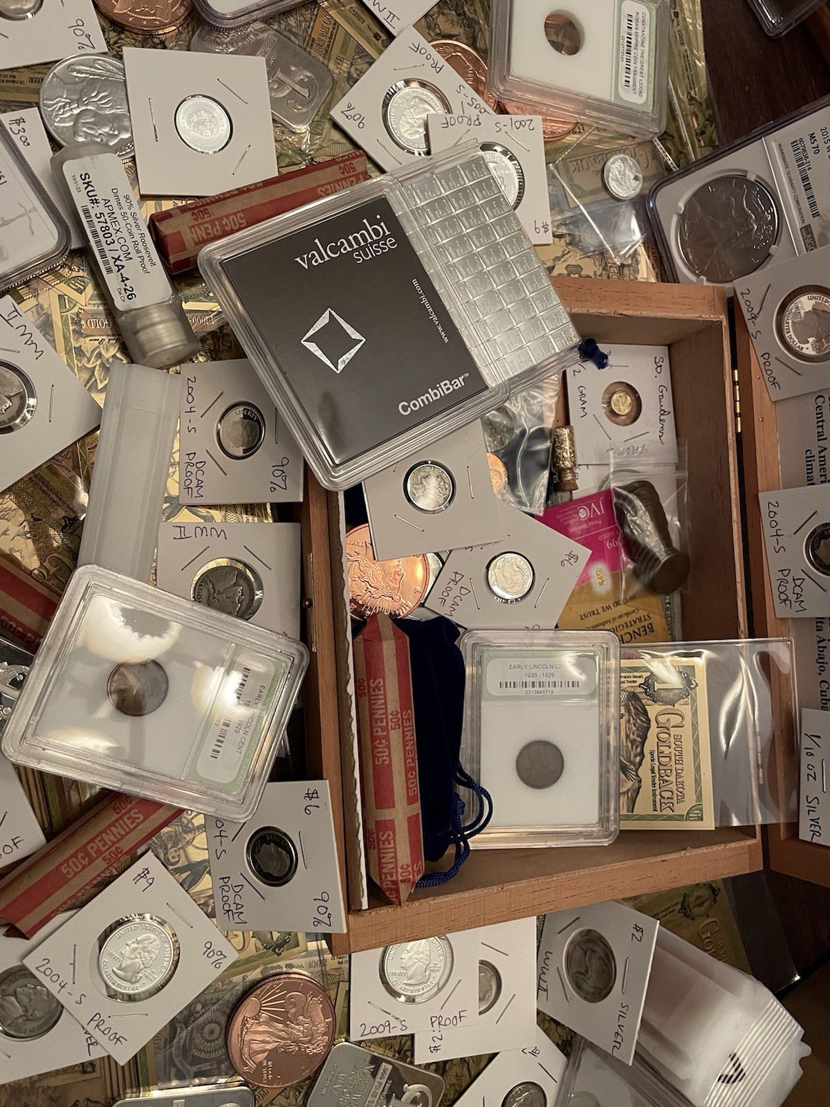 ESTATE SALE SILVER & GOLD LOT! Coins, Bars, Rounds, Rolls, Slabs & Bills!