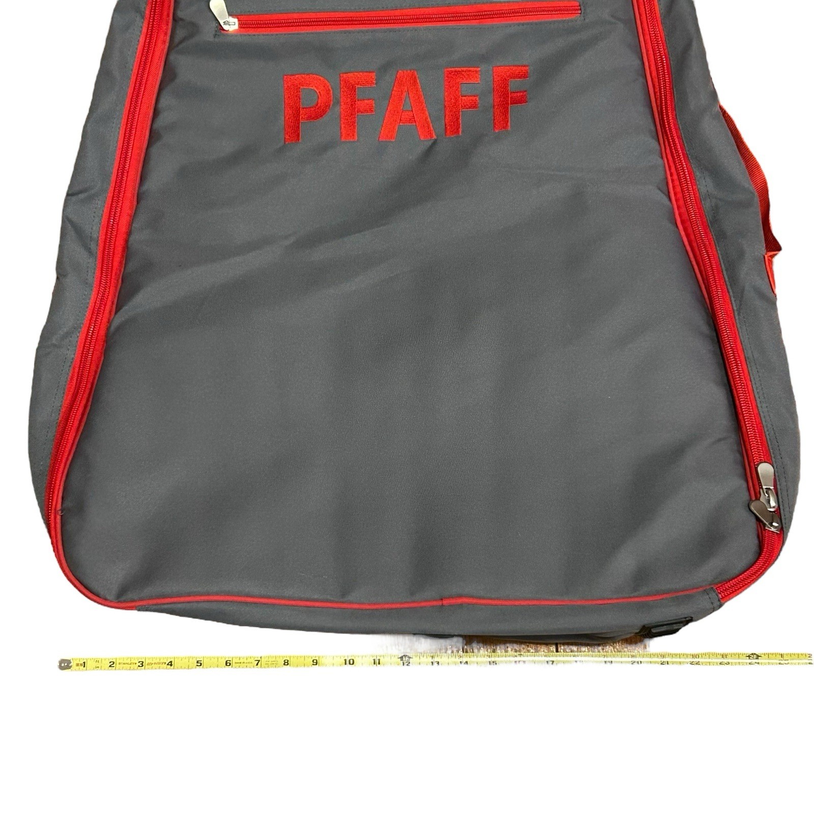 PFAFF Large Bag Sewing Machine Carrier Grey Red Nice Condition Ships Quickly