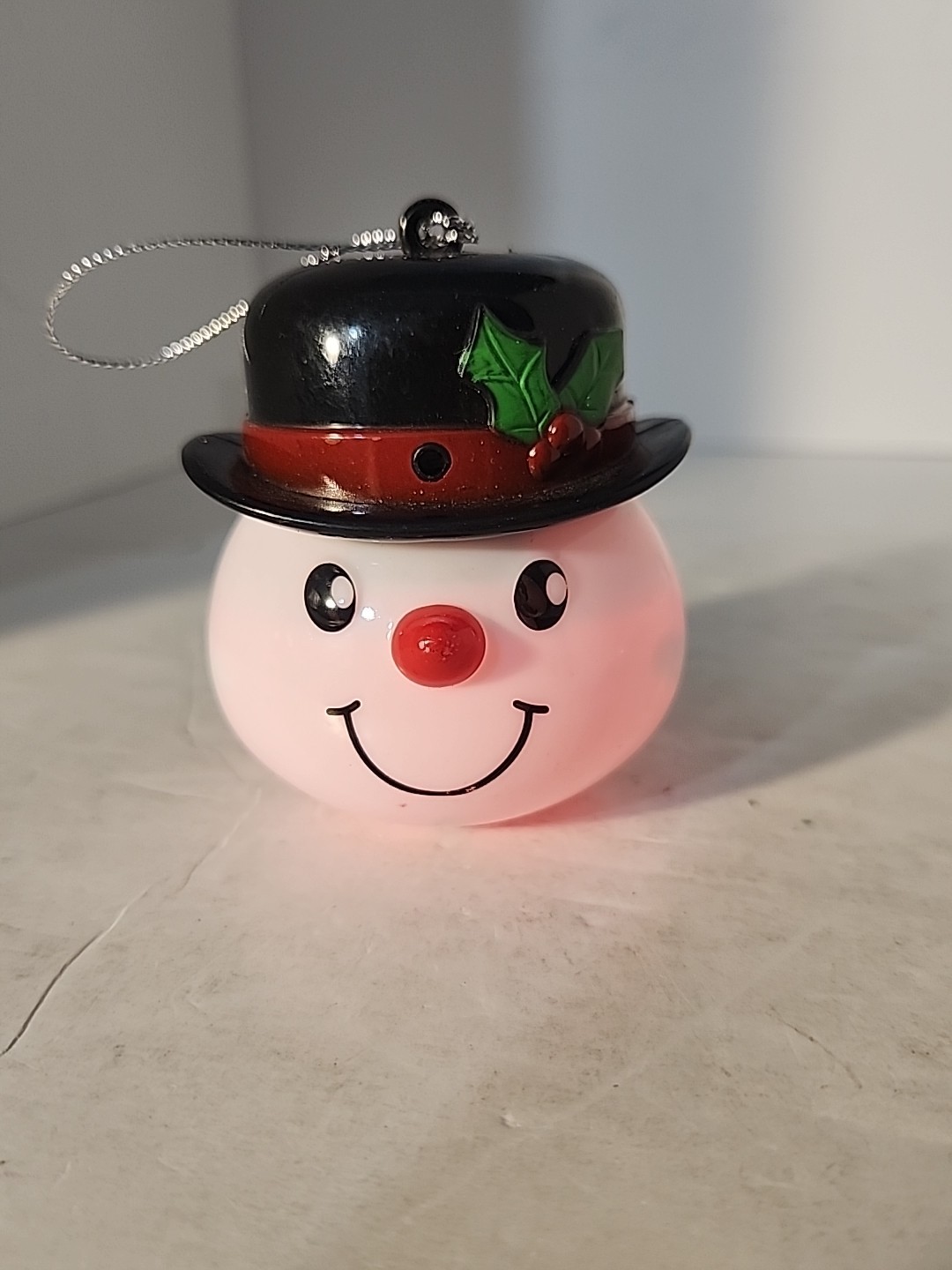 Motion Activated Christmas House Snowman Ornament Working Fresh Battery