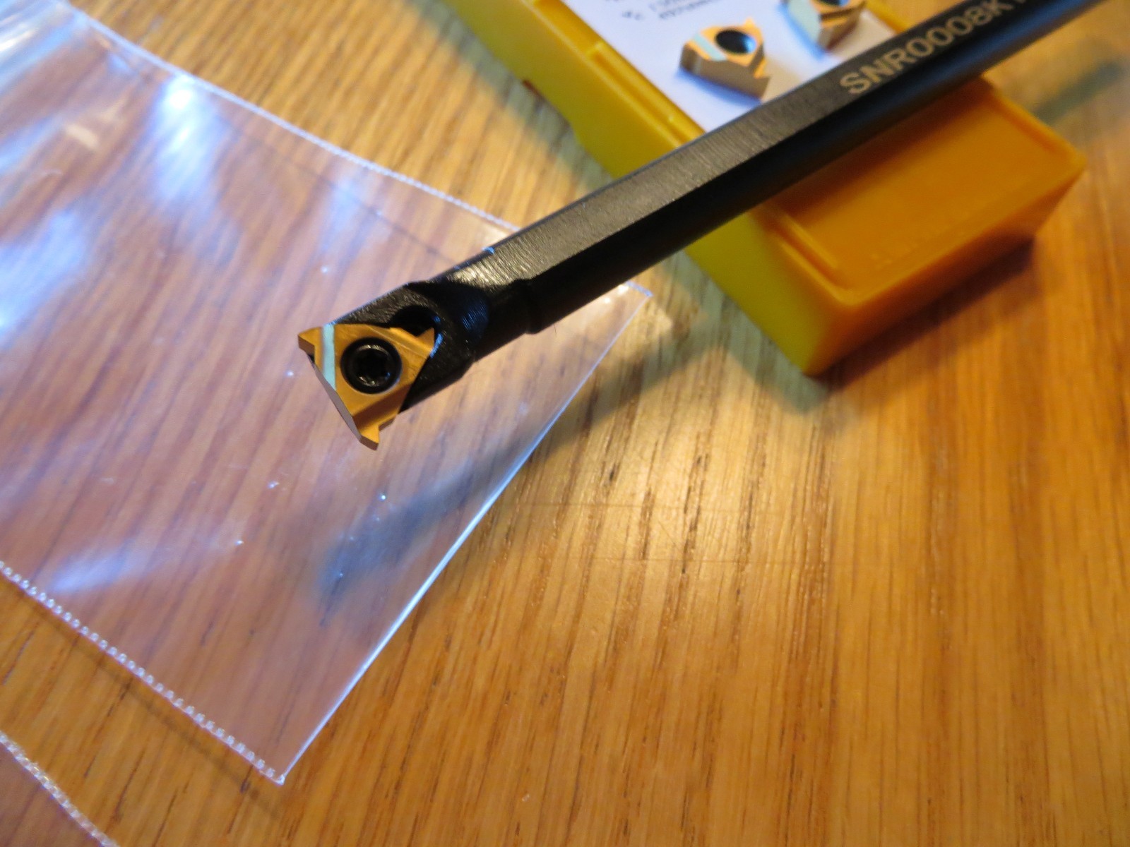 Small Internal Threading Tool, Boring Tool, with 3 Carbide 11 IR A 60 inserts