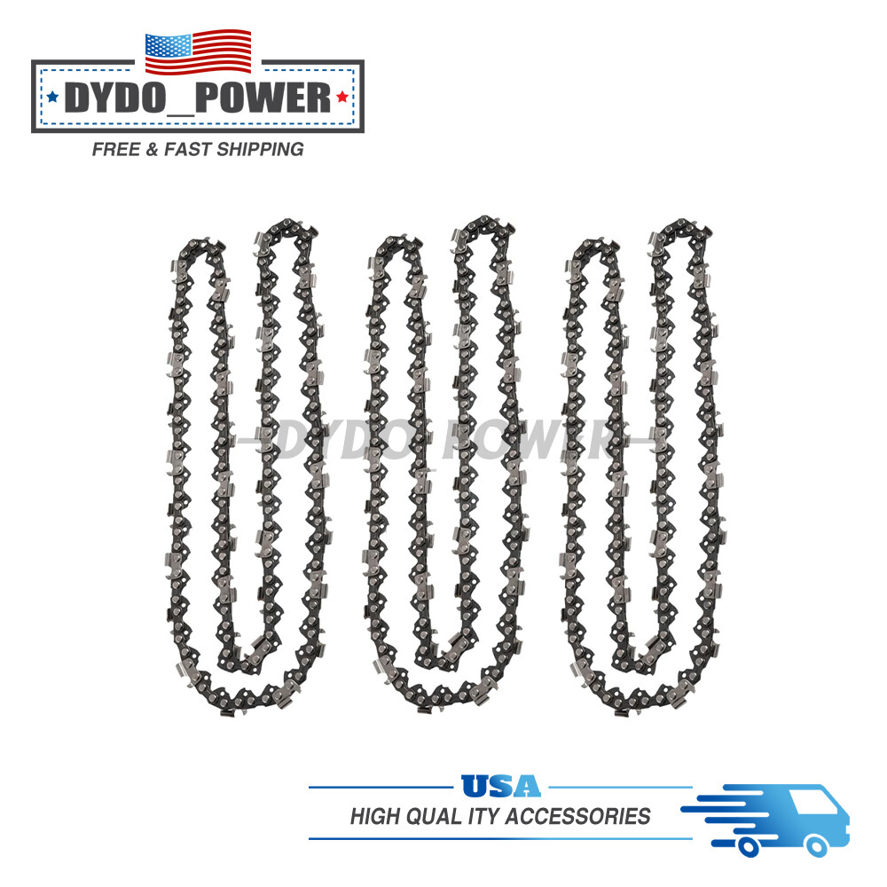 3PCS 20" inch Chainsaw Saw Chain 0.325" Pitch .058 Gauge 76DL Chain