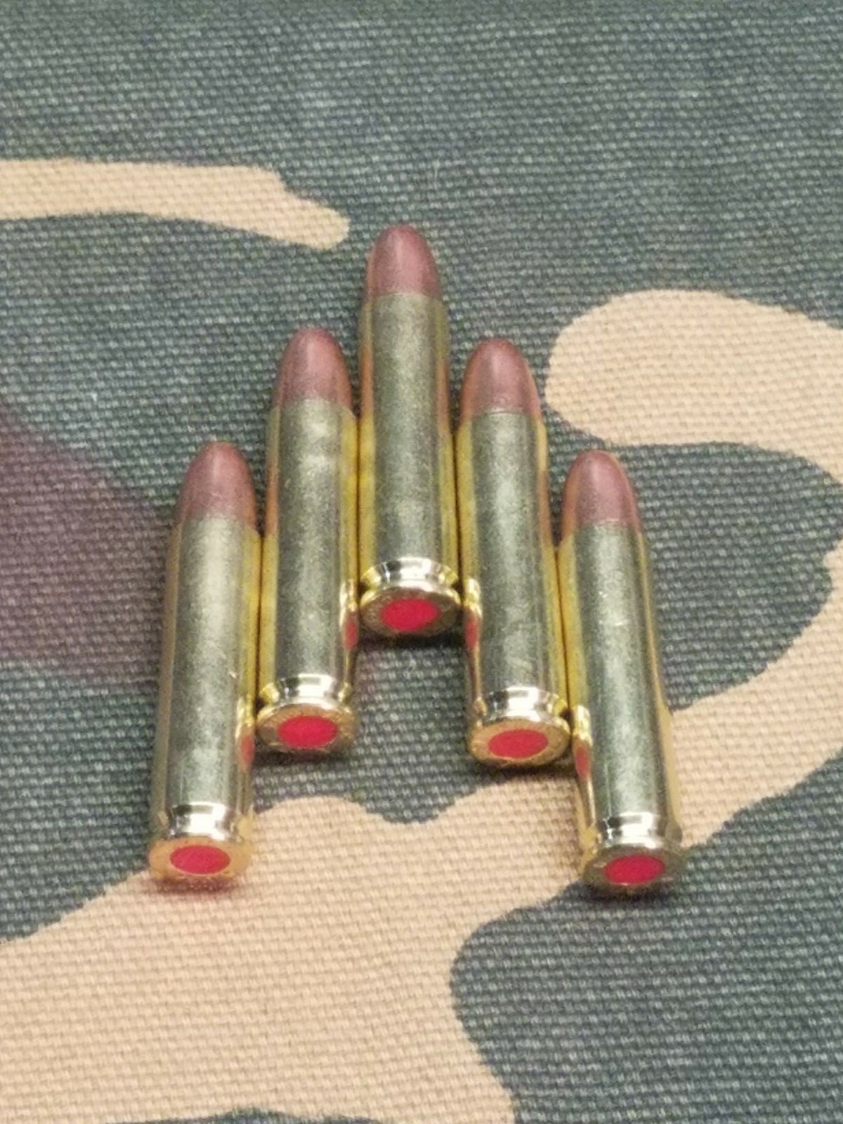 30 CARBINE SNAP CAPS SET OF 5 (Safety Red)