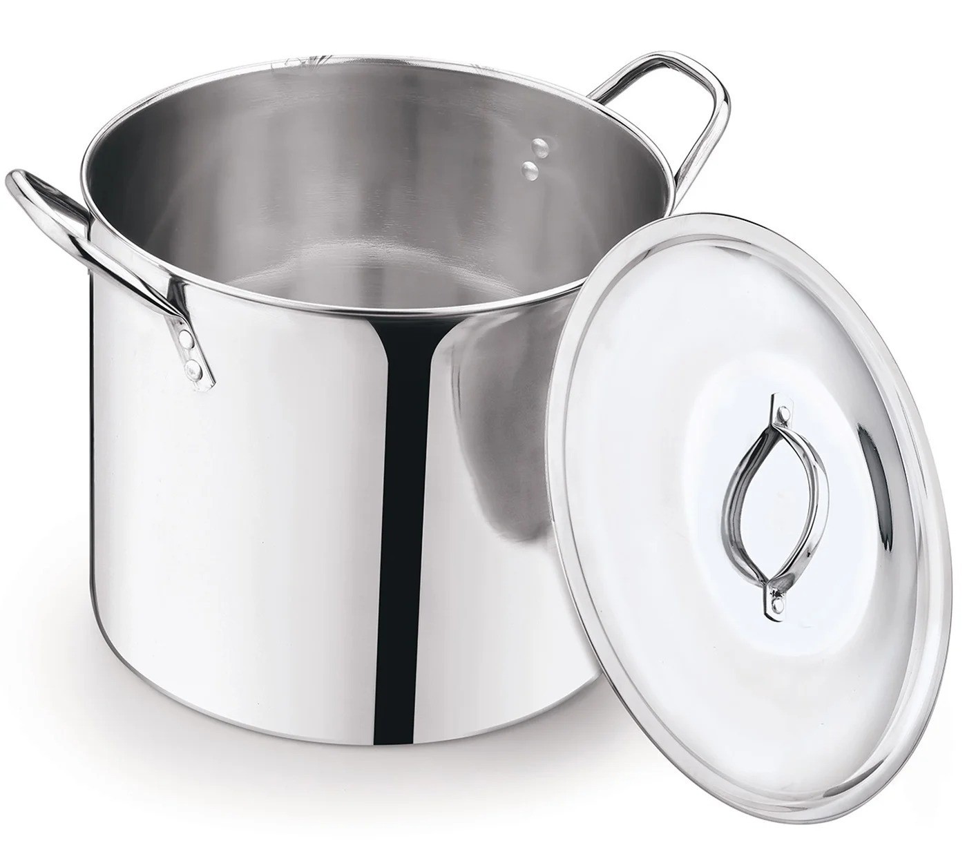 Mainstays 8-Qt Stainless Steel Stock Pot with Lid, Durable, Stay-Cool Handles